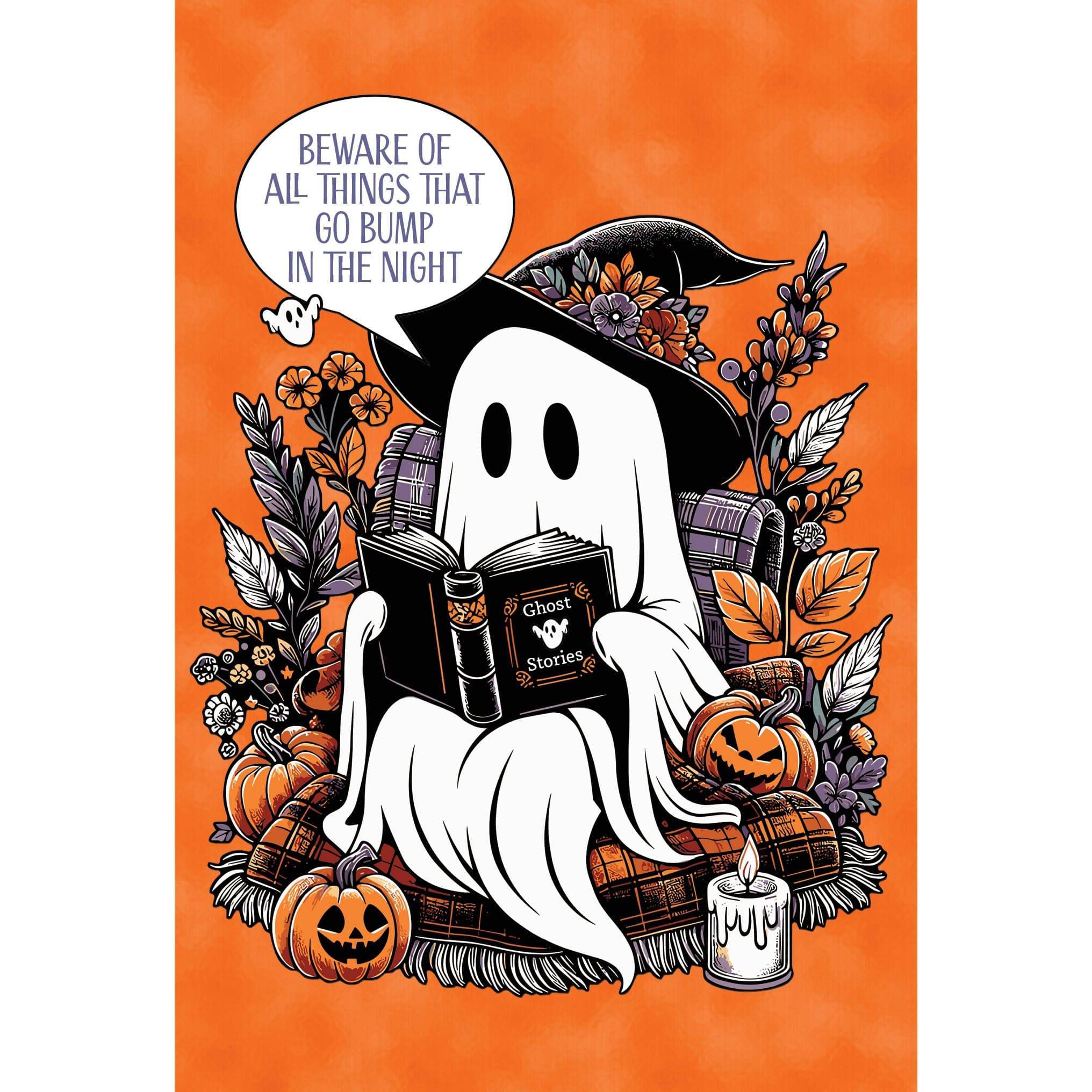Pictura Ghost Stories Halloween Card, spooky Halloween counter card featuring ghostly illustrations for festive decor.